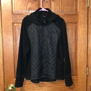 Fila Black Utility Jacket with High Collar and Fitted Silhouette